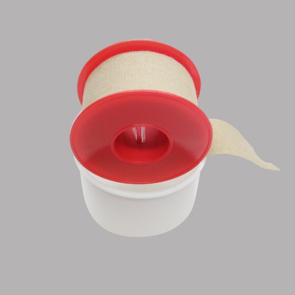 Factory Price Medical White Color cotton Zinc Oxide adhesive Plaster with Plastic Cover - Image 2