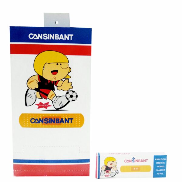 Little boy plays football Two holes High Air Permeability 70*18mm Plain Fabric Adhesive Bandage - Image 2