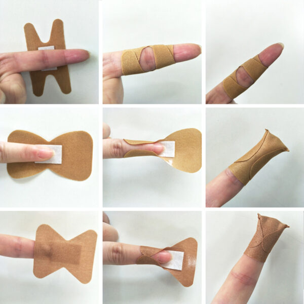 Banghaoning Manufacturer elastic convenient medical red adhesive bandage fabric material adhesive bandage wound plaster band aid - Image 7