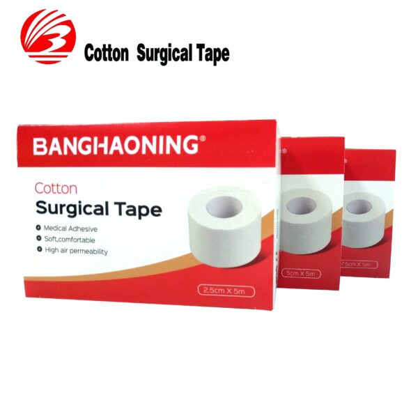 7.5cmX5m Skin friendly adhesive and bi-directional easy tearing Medical Adhesive Cotton surgical tape - Image 9